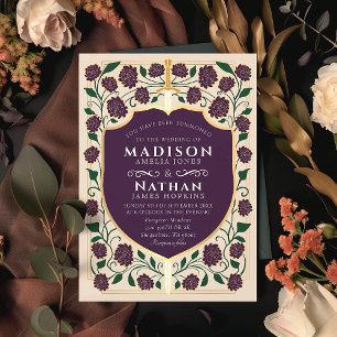 Monografische Hochzeit von Sword & Shield Einladung