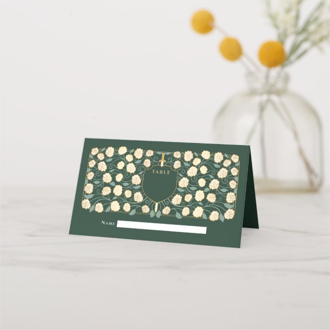 Monografische Hochzeit von Sword & Shield Platzkarte (Vorderseite)