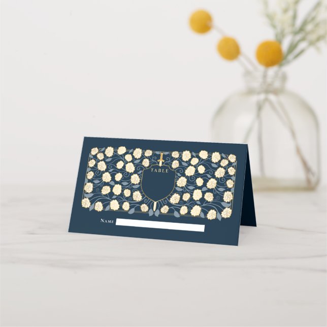 Monografische Hochzeit von Sword & Shield Platzkarte (Vorderseite)