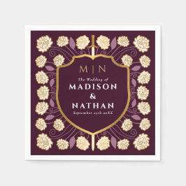 Monografische Hochzeit von Sword & Shield Serviette