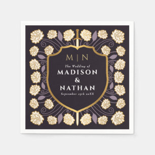 Monografische Hochzeit von Sword & Shield Serviette