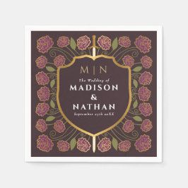 Monografische Hochzeit von Sword & Shield Serviette