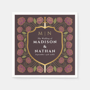 Monografische Hochzeit von Sword & Shield Serviette