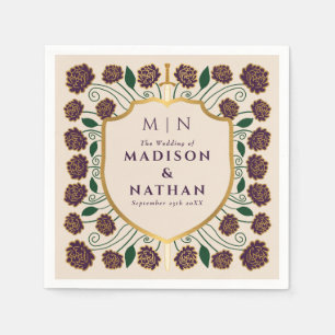 Monografische Hochzeit von Sword & Shield Serviette