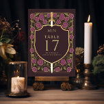 Monografische Hochzeit von Sword & Shield Tischnummer<br><div class="desc">Feiern Sie mit diesem Royal Sword & Shield Medieval Fantasy Monogram Design. Dieses Design ist perfekt für Paare, die eine königliche, aber moderne mittelalterliche Fantasy-Ästhetik suchen. Das Design auf der Rückseite des Einladens ist KEINE echte Goldfolie. Artikel werden genau so gedruckt, wie sie auf Ihrem Bildschirm erscheinen, wenn Sie dem...</div>