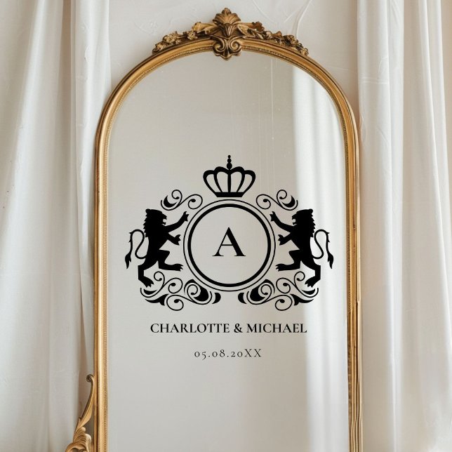 Monografische Hochzeiten für kundenspezifische Log Fensteraufkleber (Customer specific, logo, monogram wedding, window cling with your names and date.)