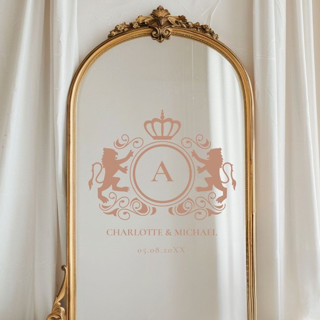 Monografische Hochzeiten für kundenspezifische Log Fensteraufkleber (Customer specific, logo, monogram wedding, window cling with your names and date.)