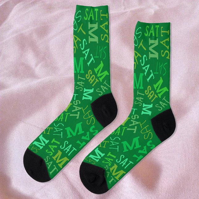Monografischer Tag der Woche Irischer Grüner Samst Socken (Von Creator hochgeladen)