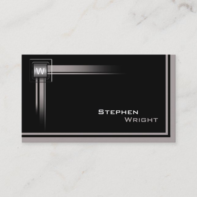 Monografisches Floating-Counter Würfel - Moderne,  Visitenkarte (Vorderseite)