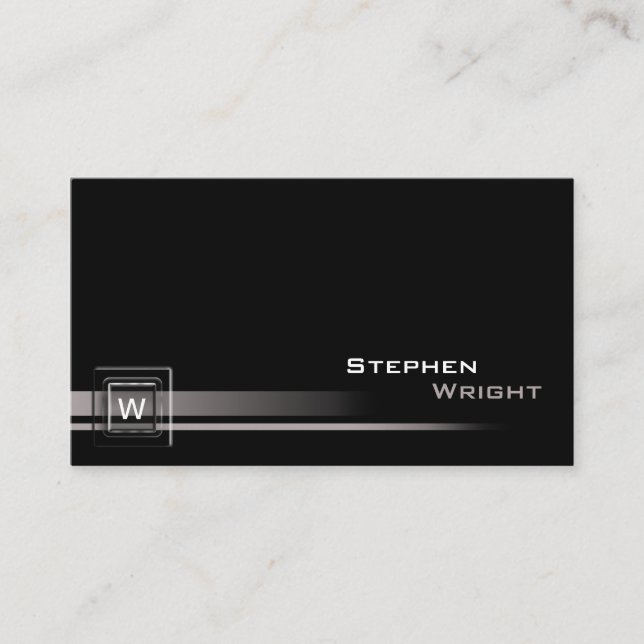 Monografisches Floating-Counter Würfel - Moderne,  Visitenkarte (Vorderseite)