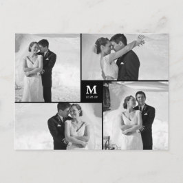 Monografisches Hochzeitsszenario Center Square Fot Postkarte