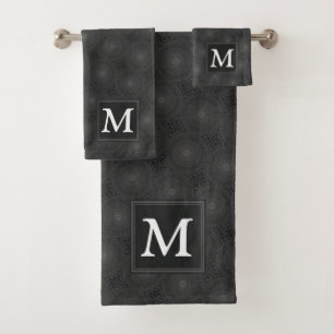 Monografisches Kreismuster Badhandtuch Set