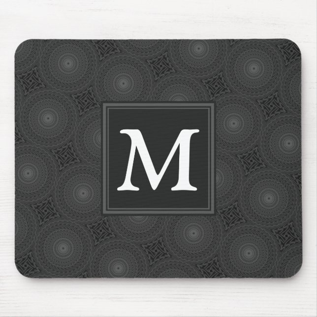 Monografisches Kreismuster Mousepad (Vorne)