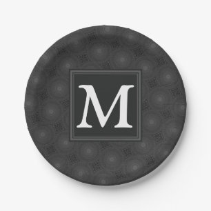 Monografisches Kreismuster Pappteller