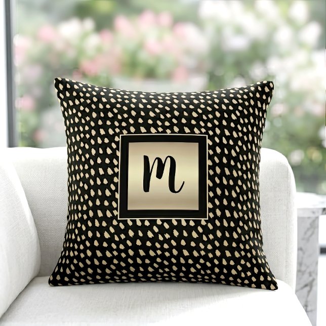 Monografisches Monogramm-Muster Kissen (Von Creator hochgeladen)