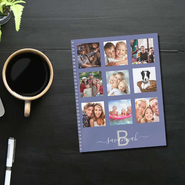 Monografisches Tagebuch mit blauem Foto (Von Creator hochgeladen)