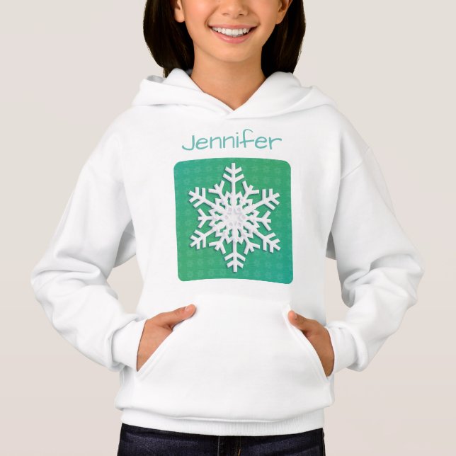 Monogram 2023 Hello Winterholiday Snowflake Hoodie (Vorderseite)