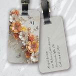 Monogram 3D Butterfly Spring Garden Floral Gepäckanhänger<br><div class="desc">Mit diesem personalisierten Design,  das sich perfekt für Reisende eignet,  können Sie Ihr Gepäck auftanken</div>