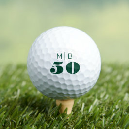 Monogram 50th Birthday Golfball