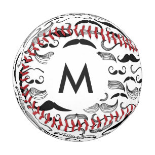 Monogram A Gentlemen's Club. Mustache Muster 2 Baseball