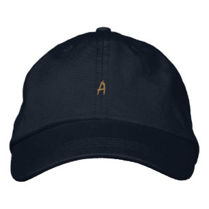 Monogram A Letter Printed Red Elegant Hat- Cap Bestickte Baseballkappe