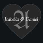 Monogram A Wedding Hearts Siegel Stickers<br><div class="desc">Monogram A Wedding Hearts Siegel Stickers</div>