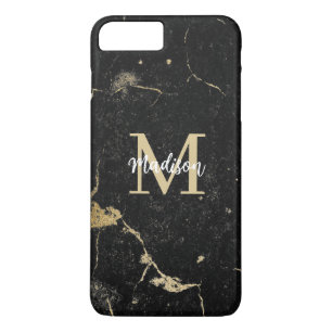 Monogram Abschluss Gift Modern Gold Black Marble Case-Mate iPhone Hülle