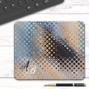 Monogram Abstrakt Art Glass Dots Mousepad