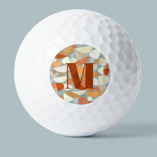 Monogram Abstrakt Modern Geometric Art Golfball