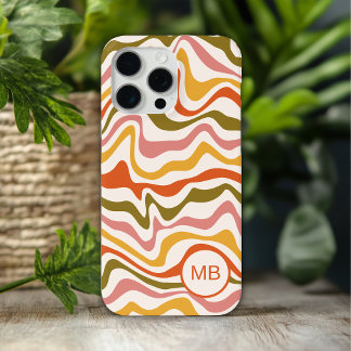 Monogram Abstrakt Stripes Modernes Personalisiert Case-Mate iPhone Hülle