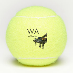 Monogram add initial letter name text piano music tennisbälle
