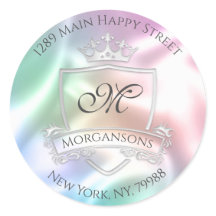 Monogram Address Crown Royal Silver Holographic