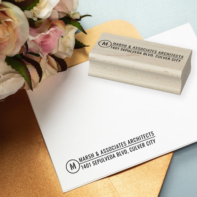 Monogram-Adresse der Minimal Architecture Title Li Gummistempel (Von Creator hochgeladen)