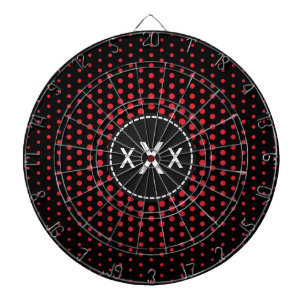 Monogram Alizarin crimson Techno Dots Modern Dartscheibe