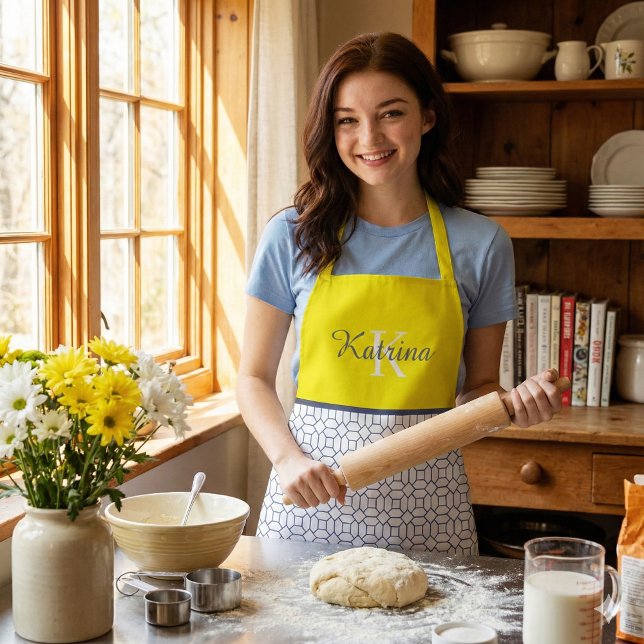 Monogram All-over-Print-Schürze Schürze (This beautiful personalized apron would make a great bridal shower or birthday gift! )