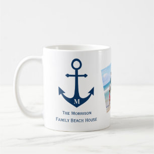 Monogram Anchor Family Beach House Kaffeetasse