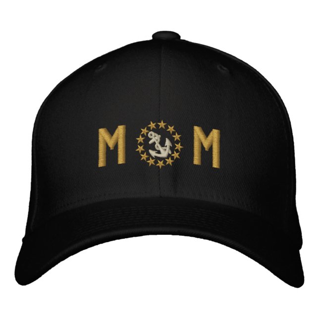 Monogram ANCHOR Stars Personalisiert bestickte Cap Bestickte Kappe (Vorderseite)