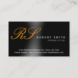 Monogram-Anwalt bei Law Black Business Card Visitenkarte