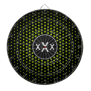 Monogram Apple Green Techno Dots Moderne Dartscheibe