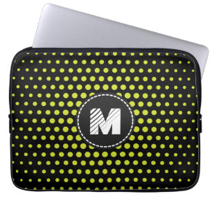 Monogram Apple Green Techno Dots Moderne Laptopschutzhülle