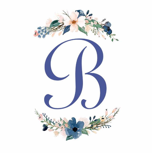 Monogram Aquarellmagnete Fotoskulptur Magnet (Vorne)