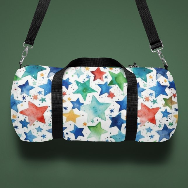 Monogram-Aquarellsterne Personalisiert Duffle Bag (Von Creator hochgeladen)