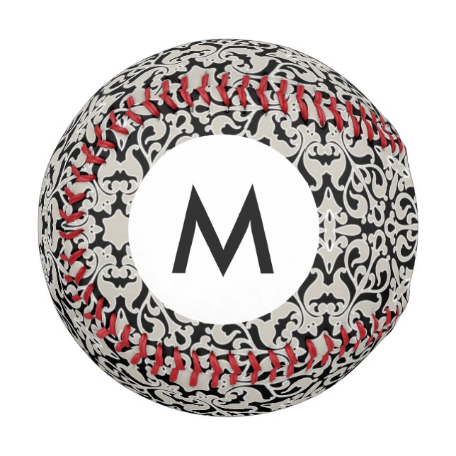 Monogram arabisch-blumenmuster baseball (Vorderseite Links)
