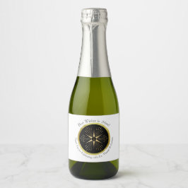 Monogram Art Deco Star Black and Gold