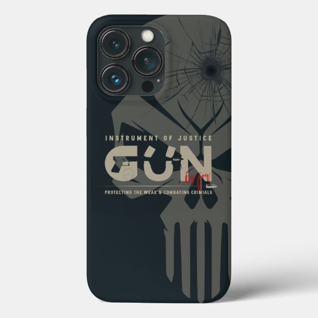 Monogram Art of Gun | (Dunkler Modus) Case-Mate iPhone Hülle (Rückseite)