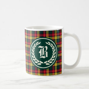 Monogram aus Buchanan Family Red and Yellow Tartan Tasse
