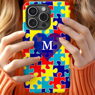 Monogram Autismus Awareness Aspergers Puzzle Muste Case-Mate iPhone Hülle