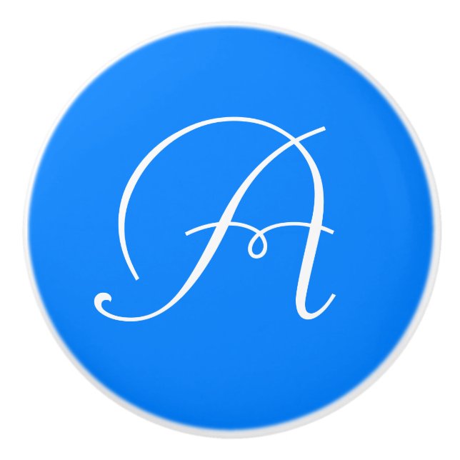 Monogram Azure Keramikknauf (Vorderseite)