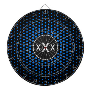 Monogram Azure Techno Dots Modern Dartscheibe