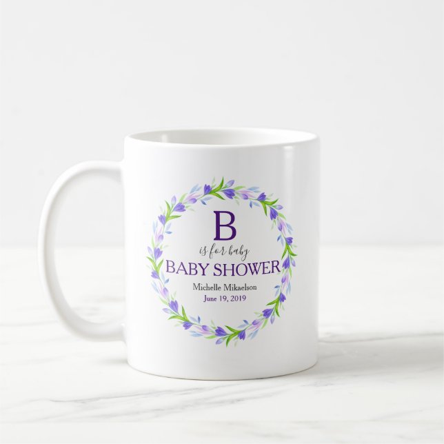 Monogram B ist für Babydusche geeignet Kaffeetasse (Links)